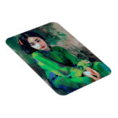 緑のドレスを着た少女 マグネット (右側)