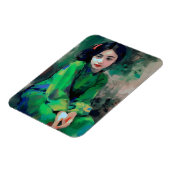 緑のドレスを着た少女 マグネット (左側)