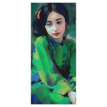 緑のドレスを着た少女