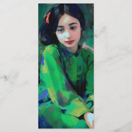 緑のドレスを着た少女 メニュー