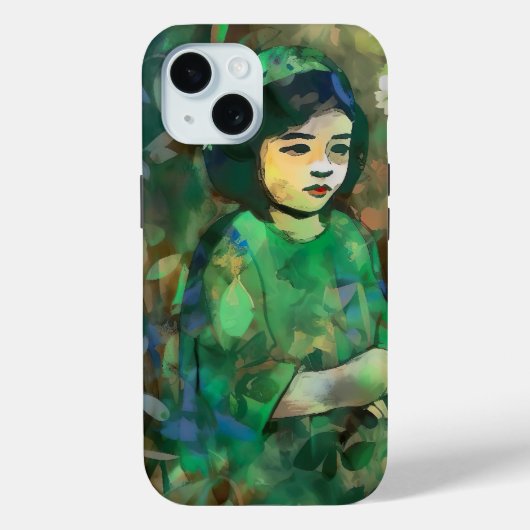 緑のドレスを着た少女 Case-Mate iPhoneケース (裏面)