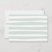 緑のドードルウェーブフレ結婚ーム サンキューカード (裏面)