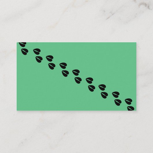 緑のナイジェリアの矮性山羊の飼育者 名刺 (裏面)