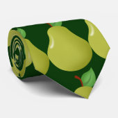 緑のナシのおもしろいのフルーツのタイ ネクタイ (ロール)