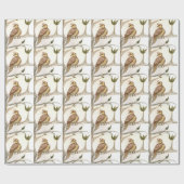 緑のナシ木のヤマウズラ ラッピングペーパー (フラット)