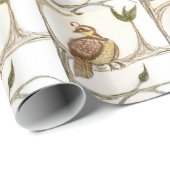 緑のナシ木のヤマウズラ ラッピングペーパー (ロールコーナー)