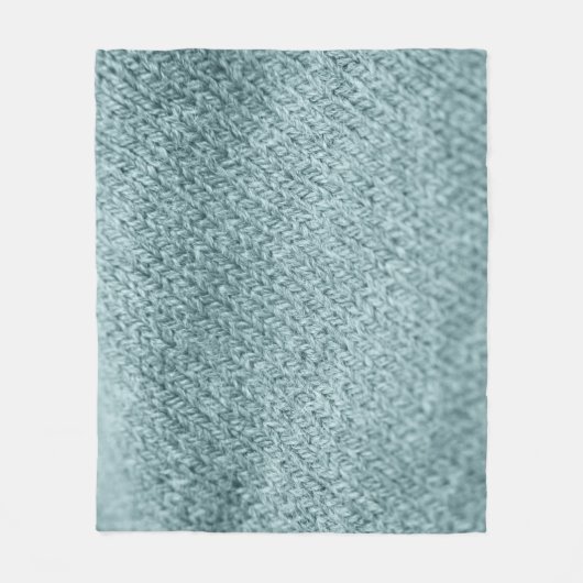 緑のニットのテクスチャ：トレンディー背景 フリースブランケット (正面)