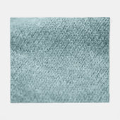 緑のニットのテクスチャ：トレンディー背景 フリースブランケット (正面(横))