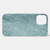 緑のニットのテクスチャ:トレンディー背景 Case-Mate iPhoneケース (裏面 (横))