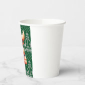 緑のニット模様の漫画ムース 紙コップ (左)