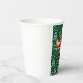 緑のニット模様の漫画ムース 紙コップ (右)