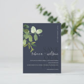 緑のネイビーユーカリ水の色は、日付を保存 案内ポストカード (スタンド正面)