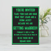 緑のネオンが黒 招待状 (スタンド正面)