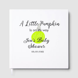 緑のネオンカボチャの小さなカボチャが進んでいる ゲストブック