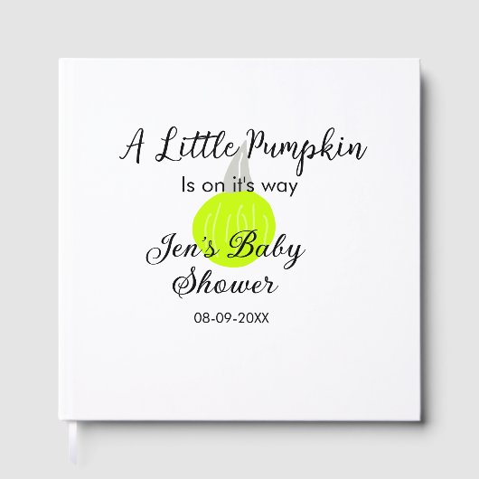 緑のネオンカボチャの小さなカボチャが進んでいる ゲストブック (正面)