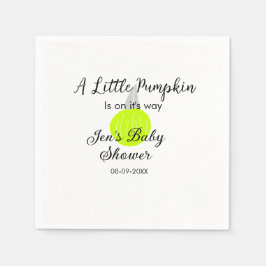 緑のネオンカボチャの小さなカボチャが進んでいる スタンダードカクテルナプキン
