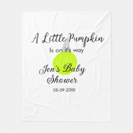 緑のネオンカボチャの小さなカボチャが進んでいる フリースブランケット