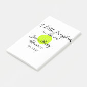 緑のネオンカボチャの小さなカボチャが進んでいる ポストイット (アングル)