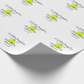 緑のネオンカボチャの小さなカボチャが進んでいる ラッピングペーパー (角)