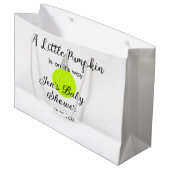 緑のネオンカボチャの小さなカボチャが進んでいる ラージペーパーバッグ (正面アングル)