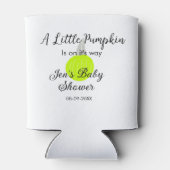 緑のネオンカボチャの小さなカボチャが進んでいる 缶クーラー (裏面)