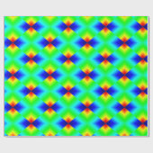 緑のネオン形 ラッピングペーパー (フラット)