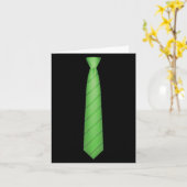 緑のネクタイ、面白いドレスのグラフィック  カード (黄色い花)