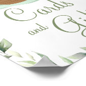 緑のノアの箱舟の赤ちゃんシャワー洗礼カードギフト ポスター (角)