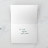 緑のノート、よくできた カード (内部)