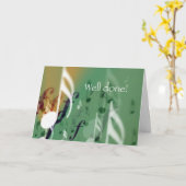 緑のノート、よくできた カード (黄色い花)