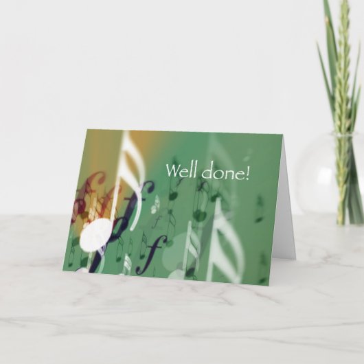 緑のノート、よくできた カード (正面)