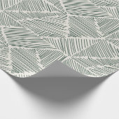 緑のハッチマークの折り返し紙 ラッピングペーパー (角)