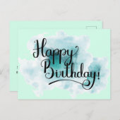 緑のハッピーバースデーポストカード ポストカード (正面/裏面)