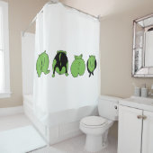 緑のハムスターの尻 シャワーカーテン (インサイチュ)