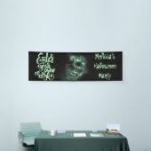 緑のハロウィンの白熱スカル 横断幕 (トレードショー)