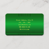 緑のハンドヘルドフェイクポータブルコンソール 名刺 (裏面)
