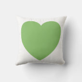 緑のハートの枕かクッション クッション (裏面)