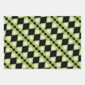 緑のハートアクセント付き紙ギフトラップ ラッピングペーパーシート (正面2)