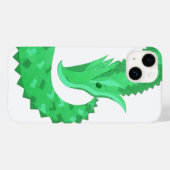 緑のハートドラゴンオンホワイト Case-Mate iPhoneケース (裏面 (横))