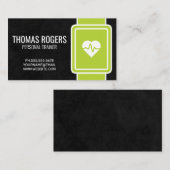 緑のハートモニタ | パーソナルトレーナー 名刺 (正面/裏面)