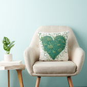 緑のハート内 クッション (椅子)