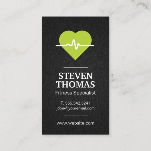 緑のハート率 名刺 (正面)