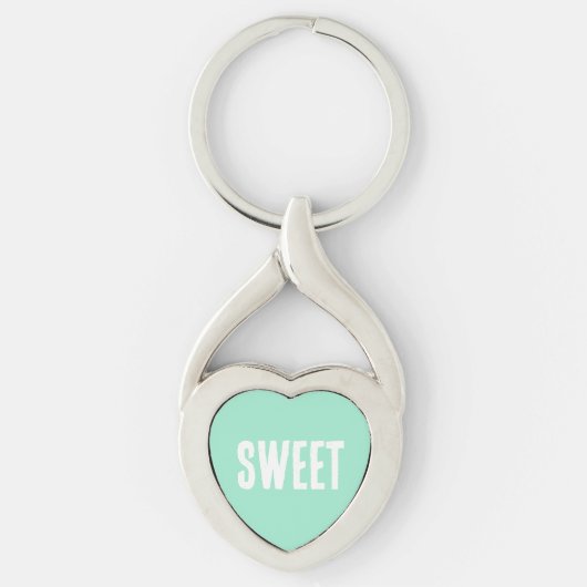 緑のハート キーホルダー (正面)