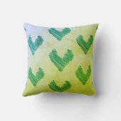 緑のハート クッション (裏面)