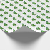 緑のハート ラッピングペーパー (角)