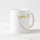 緑のハート – ラブライト ジャンボコーヒーマグカップ (正面右)