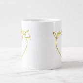 緑のハート – ラブライト ジャンボコーヒーマグカップ (正面)