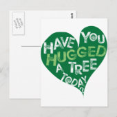 緑のハート（木をハグ） ポストカード (正面/裏面)