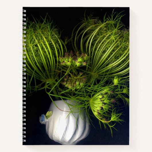 緑のハート（黒） ノートブック (正面)