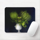 緑のハート（黒） マウスパッド (マウス)